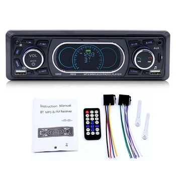 AMPrime 1din 12V Bluetooth Car Стерео FM радио MP3 аудио плейър 5V зарядно устройство, USB, SD, AUX Автоэлектроника субуфер 1 DIN Авторадио