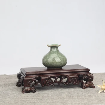 Професия правоъгълна основа украса абанос лилав пясък чайник Ваза бонсай основата на дървен поднос