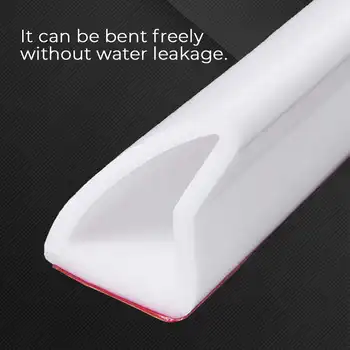 Гъвкава силиконова тръба за вода полагане подови водни бариери за кухня баня държи водата вътре в прага, за мивки