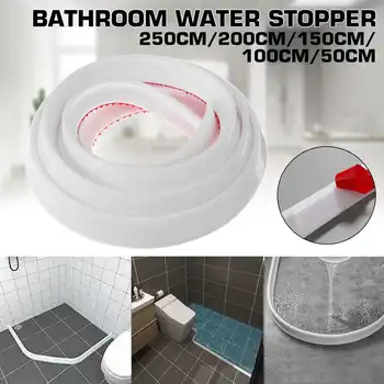 Гъвкава силиконова тръба за вода полагане подови водни бариери за кухня баня държи водата вътре в прага, за мивки