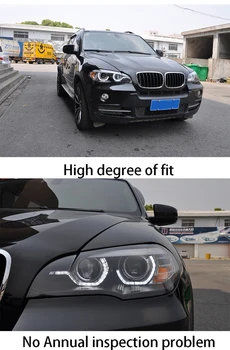 Стайлинг за кола за BMW X5 E70 LED Head Light главоболие фенер в събирането 2007-2011 година DRL+мигач+спирачка+заден ход
