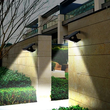 Тип скоба 45LED слънчева светлина открит водоустойчив PIR датчик за движение, с монтиран на стената лампа енергоспестяващи аварийни градински двор светлини