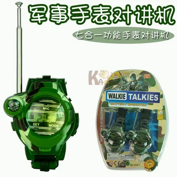 Маскировка на военни часовници безжична радио открит детска играчка комуникатор радиостанция детска играчка, умни игри за деца