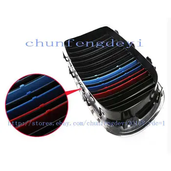 M Color ABS Clip on Overlay Stripes Капак за BMW X1 X2 X3 X4 X5 X6 1series 2series 3series 5series 7 series бъбречна решетка