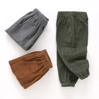 Панталони за момчета детски пролет есен памучни дрехи Детски вельветовые панталони за малки момчета панталони за момичета панталони 2020