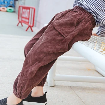 Панталони за момчета детски пролет есен памучни дрехи Детски вельветовые панталони за малки момчета панталони за момичета панталони 2020