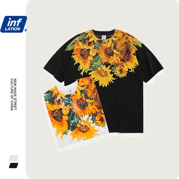 Инфлацията мъжка риза на цветя и растения печат негабаритная свободна засаждане тениска за мъже памук Harajuku Men Смешни t тениски 1152S20