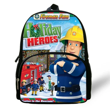 Децата карикатура аниме детска градина, училище чанта Сам пожарникар печат раница училищни чанти за деца, момичета, момчета;sac enfant