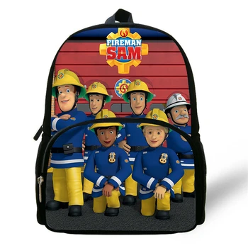 Децата карикатура аниме детска градина, училище чанта Сам пожарникар печат раница училищни чанти за деца, момичета, момчета;sac enfant