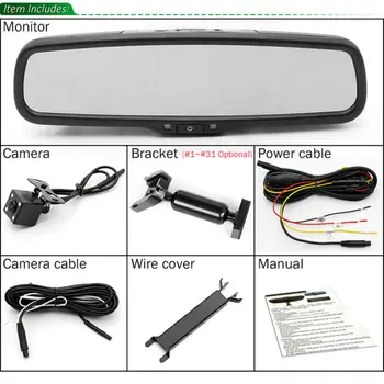 HD 1280*720P Car Mirror DVR Monitor Dash Камери Car Rear View Camera Камери Dual Camera Lens Video Recorder Car DVR