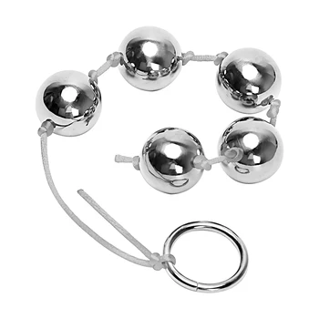 VATINE пет метални анални топчета аналния мъниста пръстен ръчно изработени от неръждаема стомана, еротични играчки, анален накрайник вагинален секс играчки за жени