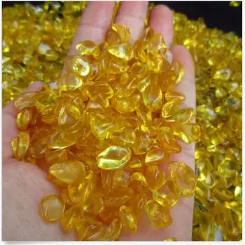 1/4 килограм златни жълто цитрина чакъл Crystal кувыркающийся съраунд кварц изцеление Изцеление боядисани