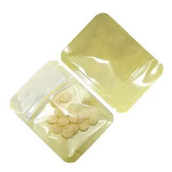 100шт цветни прозрачни предни пластмасови Zip-Lock Package Bag мини занаяти малки подаръци еднократна употреба чанта закуски ядки на дребно опаковки чанти
