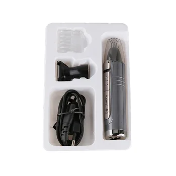 Kemei електрически тример за нос и уши 2 в 1 Грижа за лице тример за коса за мъже инструменти за лична хигиена малка машина за подстригване на коса с режещи релси