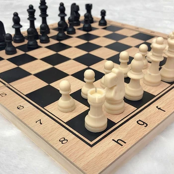 3 в 1 новият дизайн на магнитен шах дървени пулове за табла игри за пътуване на шахматната дъска възрастни и деца, начинаещи голяма шахматна дъска