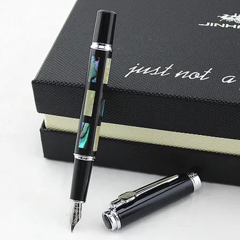 Jinhao 8802 Sea Shell Metal Fountain Pen изогнутое перо, Fude Pen Fine To Broad Size каллиграфическая чернильная писалка за писане, рисуване офис