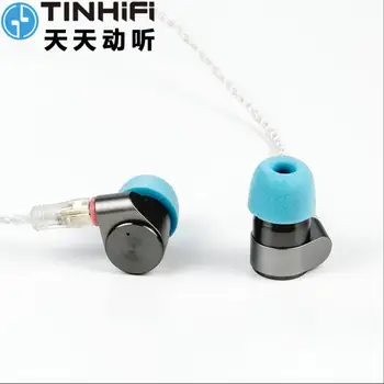 TINHIFI TIN T2 слушалки, двоен динамичен автомобил с HiFi бас слушалки DJ метал 3,5 мм слушалки с MMCX слушалки