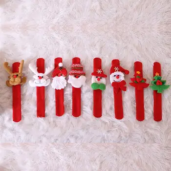 12шт Коледа Шамар гривна Коледа Шамар група китката украса (случаен цвят)