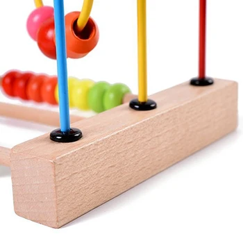 ABWE най-продаваните MWZ дървени детски играчки за деца Кръг на първия топчета лабиринт за момчета момичета