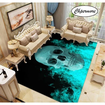 Chpermore 3D Skull Creative Large Carpets висококачествени флисовые постелки татами спалня Home Lving Room Rug подови килими