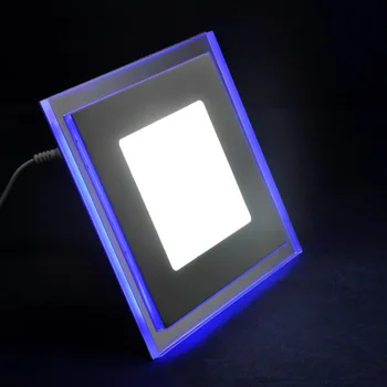 Acrylic+glass double color LED PANEL СВЕТЛИНИ 10W 15W 20W Square Led ceiling Light Panel warm white/cold white AC 85-265V