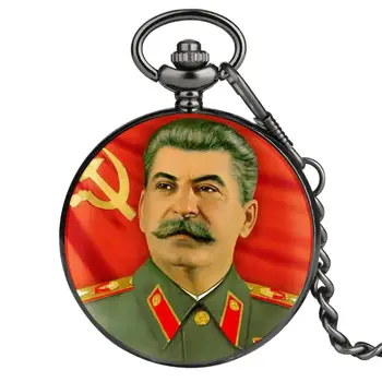 Сталин джобни часовници за мъже с висулка, часовници ссср часовници Победа колие жени смислен подарък за спомен reloj de bolsillo