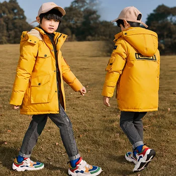 2020 зимни нова детска naka яке момчета връхни дрехи е със средна дължина удебелена Бебешки дрехи за възраст 5-14 години