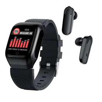 2 в 1 Bluetooth слушалки вградени smart-часовници монитор на сърдечната честота спортен гривна S300 слушалки
