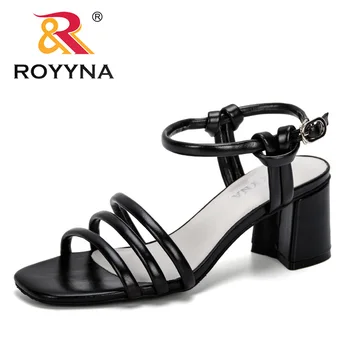 ROYYNA 2019 Summer New Style Outdoor Sandals Woman Open-Toe Cross-Knit сандали на високи токчета женски чехъл Zapatos De Mujer Comfy