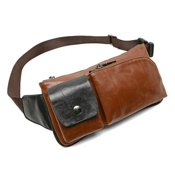 Класически мъжки чанти за рамо мулти-покет нагрудная чанта чанта-месинджър изкуствена кожа, универсални пътни ежедневни чанти за рамо мъжки поясная чанта