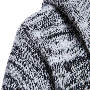 Мъжки тънък жилетка пуловери свободно cut дълго палто за есен-зима на топло с качулка нова мода памук корейски дрехи, Мъжки дрехи