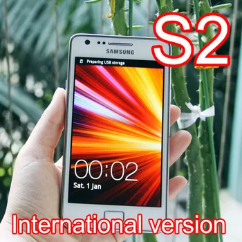 Оригинален рециклирани мобилен телефон SAMSUNG Galaxy S2 i9100 отключен 3G Wifi 8MP Android телефон