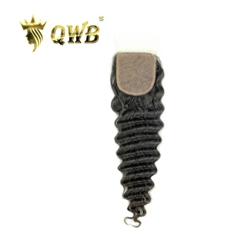 QWB Queen Weave Silk Beauty Base Closure Deep Wave 12