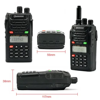2 компл. WOUXUN KG-UVD1P двухдиапазонное двустранно радио с батерия 1700 mah, FM радиоприемник UVD1P Уоки Токи VHF UHF HAM Radio