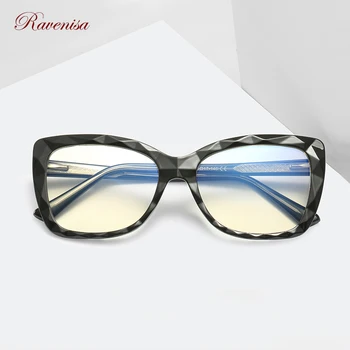 2020 луксозни сини очила Crystal дамски оптични очила анти син лъч лещи котешко око лъскава рамка за дамите компютърно стъкло