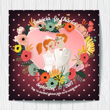 благодарствена картичка, на тема любов вашата сватбена покана, поздравителна картичка, добавете името на 6x6cm100 парчета 300 грама хартия
