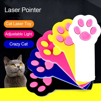 Leewince Creative Смешни Пет LED Cat Laser Toy Cats Laser Pointer Pen Сладко Kitten Paw Shape интерактивна играчка
