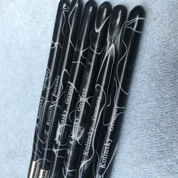 Голям размер Kolinsky Hair маникюр Round Top Paint Brush акрилен гел лак Builder Extension Coating Нокти DIY Drawing Pen