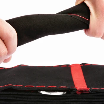 Високо качество на Нов замшевый материал ръчно ушиване на автомобила покритие на волана костюм за 37-38 см на волана