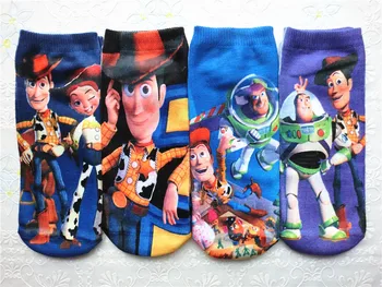 Търговия на едро с Детски чорапи, момчета и момичета сладък карикатура чорап 12 чифта/лот Принцеса окото 3D печат чорап Детски чорапи, детски играчки зима 1-8Т