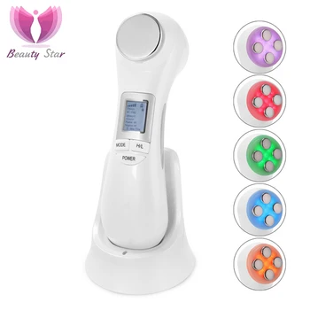 Beauty Star Photon LED RF Therapy Radio Frequency Лицето Massager EMS Ultrasound Face Lifting Eye Skin Face стяга устройство