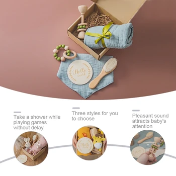 1 комплект детско одеало памук вана играчка комплект плетене на една кука дрънкалка Baby Nursing гривна запомнящи се продукти на раждане