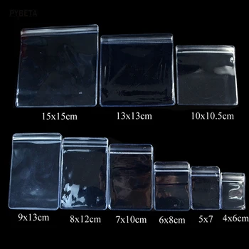 100шт - 0.25 мм прозрачна PVC опаковка Джъд обеци найлонови торбички, бижута, чанти за съхранение на Антиокислительная светкавица resealable