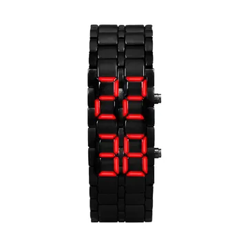 Relogio Masculino 2020 нови часове на пристигане мъжете 2x Лава стил Iron samurai черно гривна LED цифров часовник квадрат-за мъж-часовник подарък