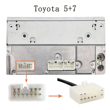 Moonet Car MP3 AUX USB Interface CD Changer 3,5 мм допълнителен адаптер за Toyota (5+7pin) Yaris Camry, Corolla, Avensis RAV4 QX018