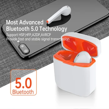 Безжични слушалки Bluetooth 5.0 слушалки Hi-Fi стерео слушалки 40н възпроизвеждане в ухото истината безжични слушалки Sweatproof слушалки с микрофон