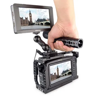 MAGICRIG BMPCC 4K Cage with Top Handle for Blackmagic Pocket Cinema Camera BMPCC 4K /BMPCC 6K to Mount Microphone Monitor Flash