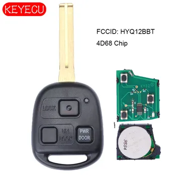 KEYECU Remote Key Fob 3 Button 4D68 Chip for Lexus RX350 ES330 RX330 RX400h FCC: HYQ12BBT
