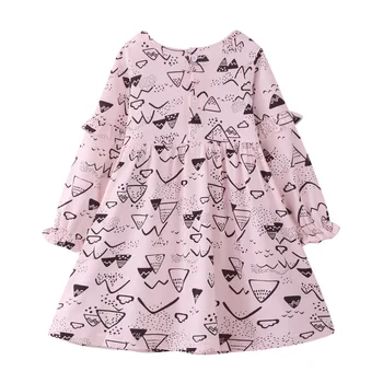 Хубаво рокля за малки момичета памучни Детски рокли за малки момиченца с дълъг ръкав детска есен облекло за училище ежедневни облекла за момичета