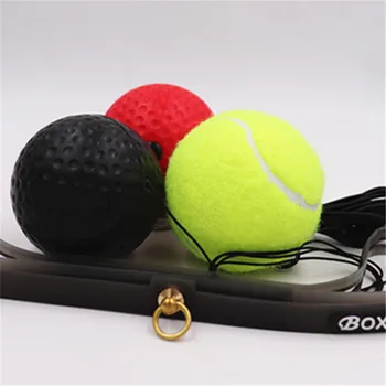 Fight Ball With Head For Band Reflex Speed MMA Training Коледа Punch Exercise Muay Thai Fight Топка Red/Black/Yellow Ball